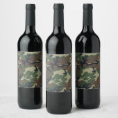 Étiquette Pour Bouteilles De Vin camouflage vert Brown (Bouteilles)
