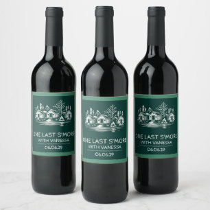 Étiquette Pour Bouteilles De Vin Camp Enterrement de Vie de Jeune Fille
