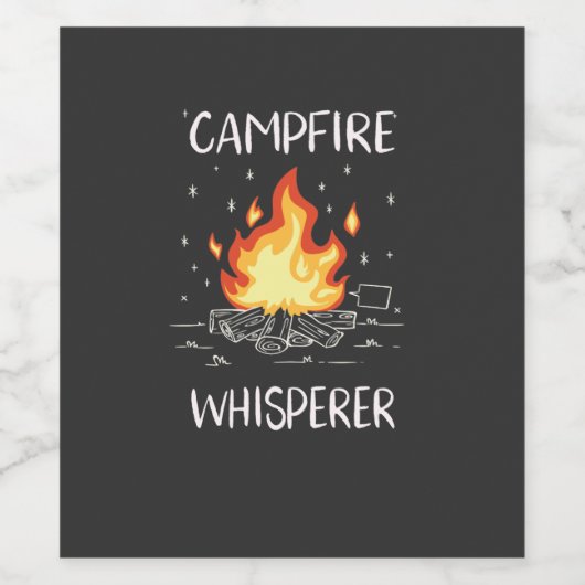 Étiquette Pour Bouteilles De Vin Camping (Étiquettes simples)