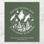 Étiquette Pour Bouteilles De Vin Camping Bachelorette Party Simple moderne (Étiquettes simples)