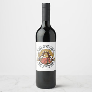Étiquette Pour Bouteilles De Vin Camping et bière