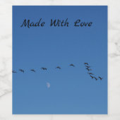 Étiquette Pour Bouteilles De Vin Canadian geese (Étiquettes simples)