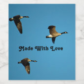 Étiquette Pour Bouteilles De Vin Canadian geese (Étiquettes simples)