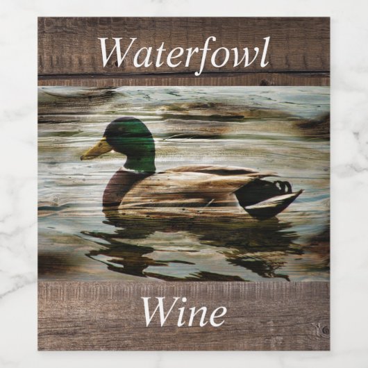 Étiquette Pour Bouteilles De Vin Canard (Étiquettes simples)