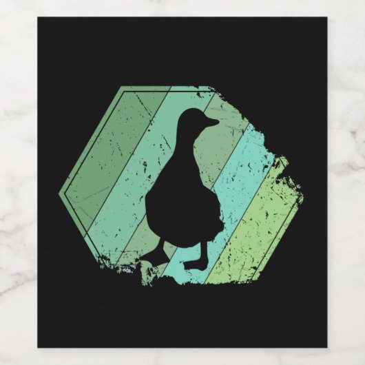 Étiquette Pour Bouteilles De Vin Canard (Étiquettes simples)