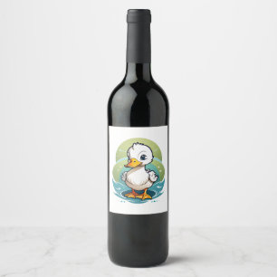 Étiquette Pour Bouteilles De Vin canard-colvert