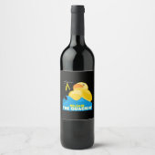 Étiquette Pour Bouteilles De Vin Canard en caoutchouc (Devant)