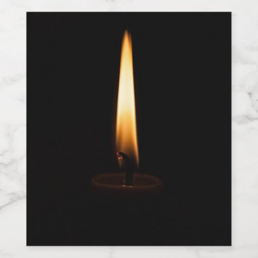 Étiquette Pour Bouteilles De Vin Candle Flame 2 (Étiquettes simples)