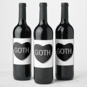 Étiquette Pour Bouteilles De Vin Candy Heart - Goth (Bouteilles)