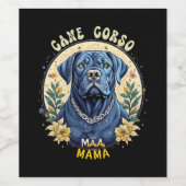Étiquette Pour Bouteilles De Vin Cane Corso Maman (Étiquettes simples)