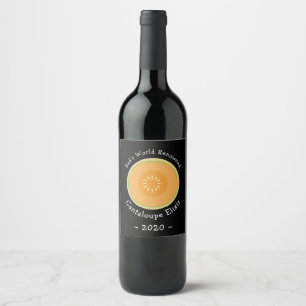 Étiquette Pour Bouteilles De Vin Cantaloupe Melon personnalisé maison