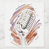 Étiquette Pour Bouteilles De Vin Capturer l'essence de la performance en direct (Étiquettes simples)