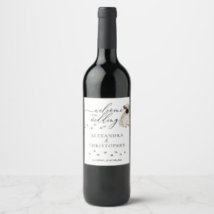 Étiquette Pour Bouteilles De Vin CARLIN Chien mignon mariage