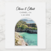 Étiquette Pour Bouteilles De Vin Carmel California Wedding Favor (Étiquettes simples)