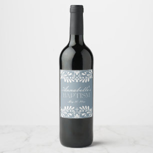 Étiquette Pour Bouteilles De Vin Carrelage bleu Dusty Talavera Fiesta Boy Baptême