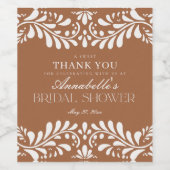 Étiquette Pour Bouteilles De Vin Carrelage Clay Talavera Fête de Mariage Thématique (Étiquettes simples)