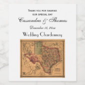 Étiquette Pour Bouteilles De Vin * Carte du Texas antique #1 (Étiquettes simples)