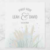 Étiquette Pour Bouteilles De Vin Cartes de fermeture Mariage de la côte (Étiquettes simples)