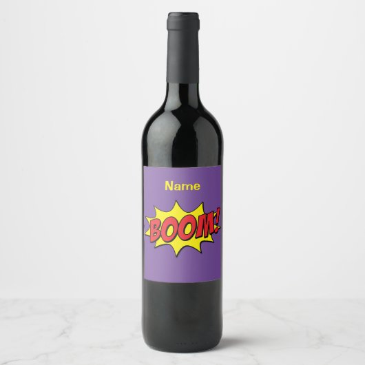 Étiquette Pour Bouteilles De Vin Cartoon Boom Thunder_Cove (Devant)