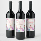 Étiquette Pour Bouteilles De Vin Casse-Noisette Fleur Rose Anniversaire Terre des F (Bouteilles)