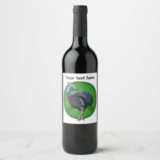 Étiquette Pour Bouteilles De Vin Cassowary Australie (Devant)