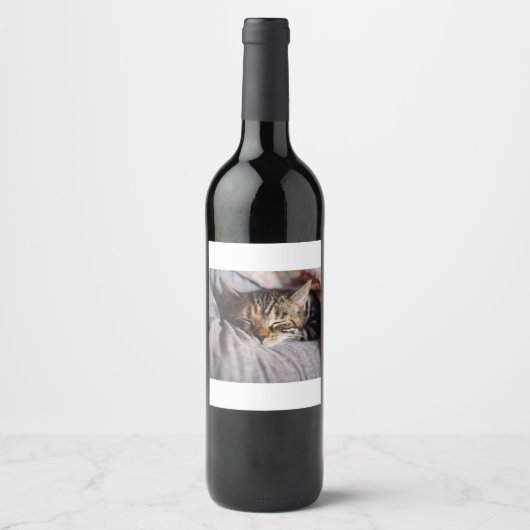 Étiquette Pour Bouteilles De Vin Cat (Devant)