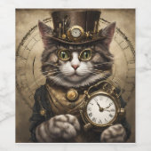 Étiquette Pour Bouteilles De Vin Cat (Étiquettes simples)