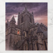 Étiquette Pour Bouteilles De Vin Cathédrale hantée (Étiquettes simples)