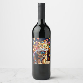 Étiquette Pour Bouteilles De Vin Cats Oktoberfest