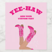 Étiquette Pour Bouteilles De Vin Cavalière western personnalisé (Étiquettes simples)