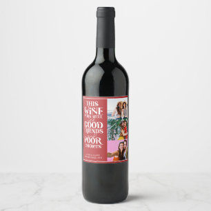 Étiquette Pour Bouteilles De Vin Ce vin se marie bien avec les amis amusant bff 3 p