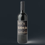 Étiquette Pour Bouteilles De Vin Celebrate 50th Birthday Black and Brown<br><div class="desc">Turning 50 soon? Celebrate in high fashion with these lovely wine labels.  Featuring a brown and black background with beige text "Your name" "50th" "Birthday" can be easily customized on the label.  Purchase yours today!</div>