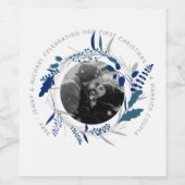 Étiquette Pour Bouteilles De Vin Célébration 1ère année MARIÉE ANNÉE PHOTO (Étiquettes simples)