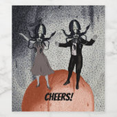 Étiquette Pour Bouteilles De Vin Célébration de danse d'aliens (Étiquettes simples)