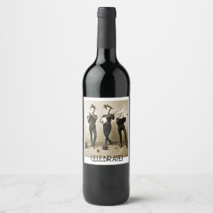 Étiquette Pour Bouteilles De Vin Célébration des musiciens