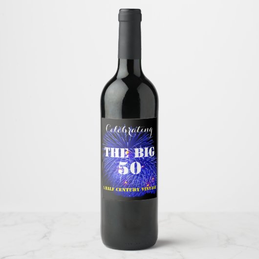 Étiquette Pour Bouteilles De Vin Célébration du BIG 50 - (Devant)