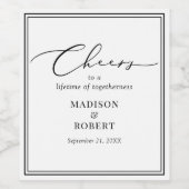 Étiquette Pour Bouteilles De Vin Célébration du Mariage Anniversaire Liquor (Étiquettes simples)