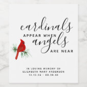 Étiquette Pour Bouteilles De Vin Célébration du souvenir du cardinal (Étiquettes simples)