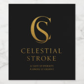 Étiquette Pour Bouteilles De Vin Célestial Stroke (Étiquettes simples)