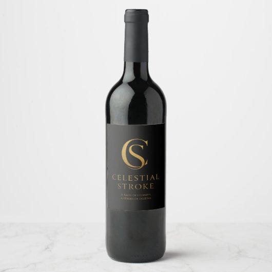 Étiquette Pour Bouteilles De Vin Célestial Stroke (Devant)