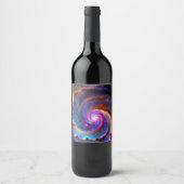 Étiquette Pour Bouteilles De Vin "Celestium" - Nebula et Galaxies (Devant)