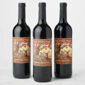 Étiquette Pour Bouteilles De Vin Cerf blanc en automne Nouvelle-Angleterre Couleurs (Bouteilles)