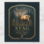 ÉTIQUETTE POUR BOUTEILLES DE VIN CERF – COLLECTION DE CHASSE  (Étiquettes simples)