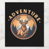 Étiquette Pour Bouteilles De Vin Cerf - Faune - Camping - Aventure (Étiquettes simples)