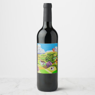Étiquette Pour Bouteilles De Vin Cerfs-volants