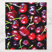 Étiquette Pour Bouteilles De Vin Cerise en conserve (Étiquettes simples)