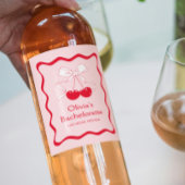 Étiquette Pour Bouteilles De Vin Cerise Sur Le Top Bachelorette