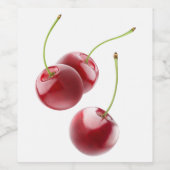 Étiquette Pour Bouteilles De Vin Cerises (Étiquettes simples)