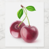 Étiquette Pour Bouteilles De Vin Cerises douces (Étiquettes simples)