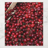 Étiquette Pour Bouteilles De Vin Cerises françaises (Étiquettes simples)